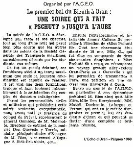 AGEO 1960- BAL DU BIZUTH  (2) PSCHUTT 60